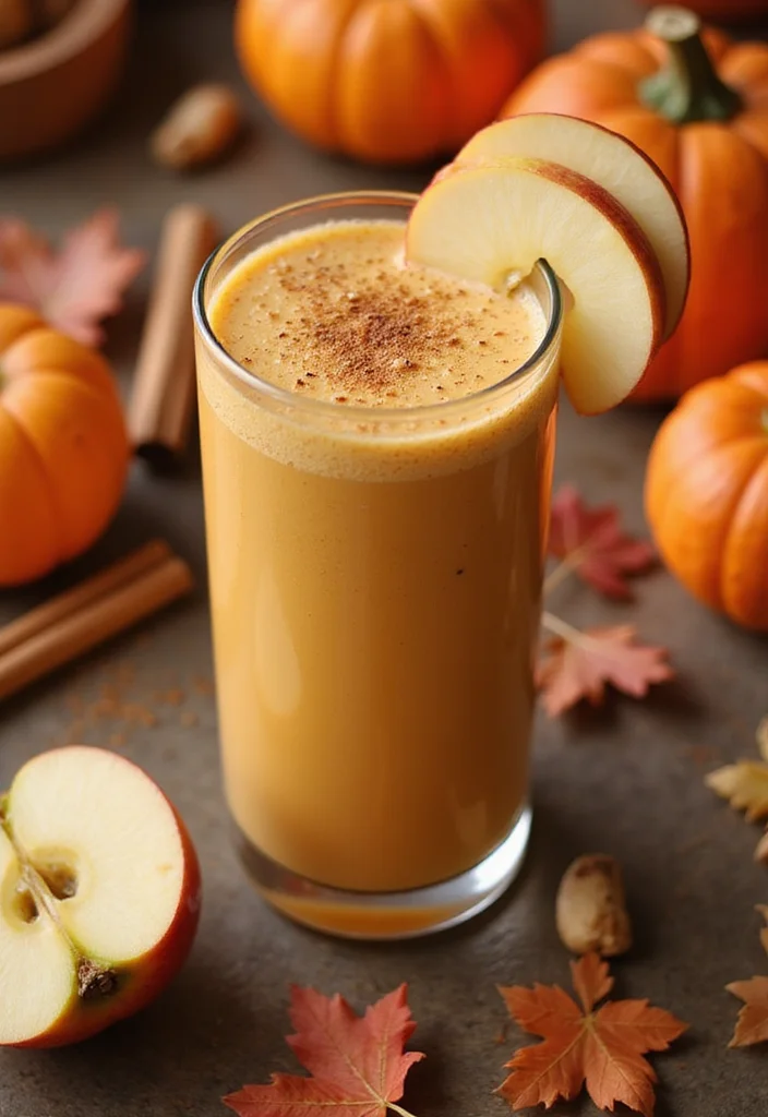 10 Apple Vegan Recipes for Cozy Seasonal Cooking - 10. Apple and Pumpkin Spice Smoothie