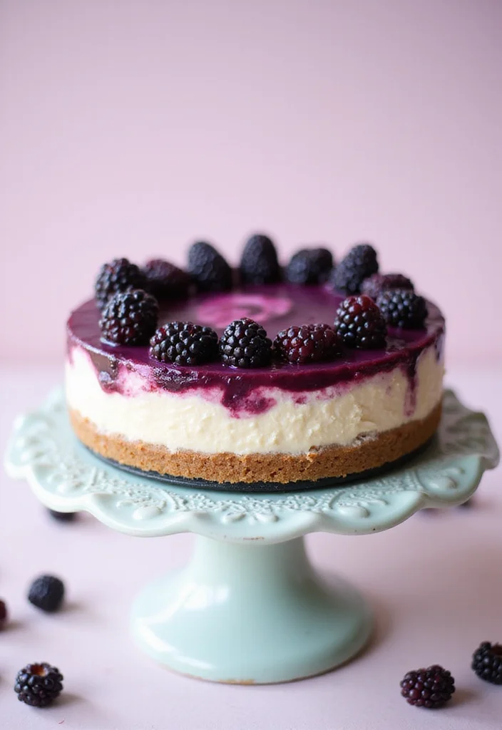 10 Blackberry Dessert Recipes for Juicy Seasonal Treats - 4. No-Bake Blackberry Cheesecake