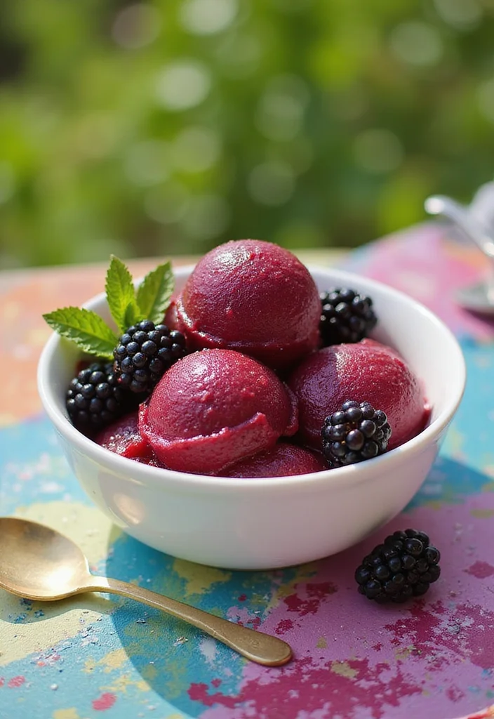 10 Blackberry Dessert Recipes for Juicy Seasonal Treats - 5. Blackberry Sorbet