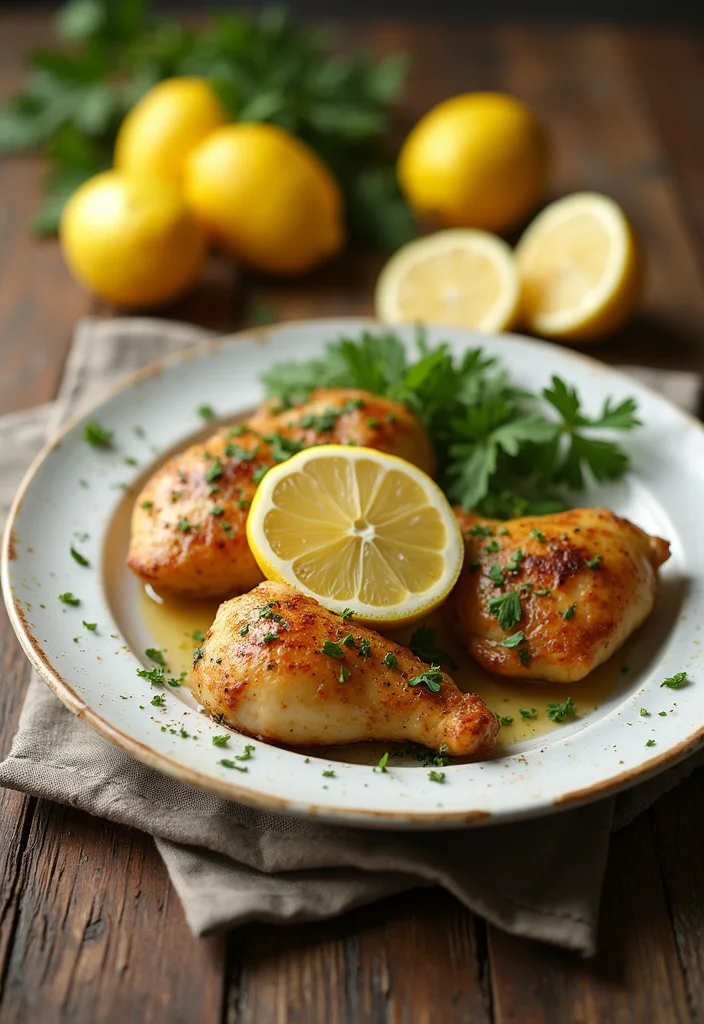 10 Five Ingredient Dinner Recipes Ready in Minutes - 1. One-Pot Lemon Garlic Chicken