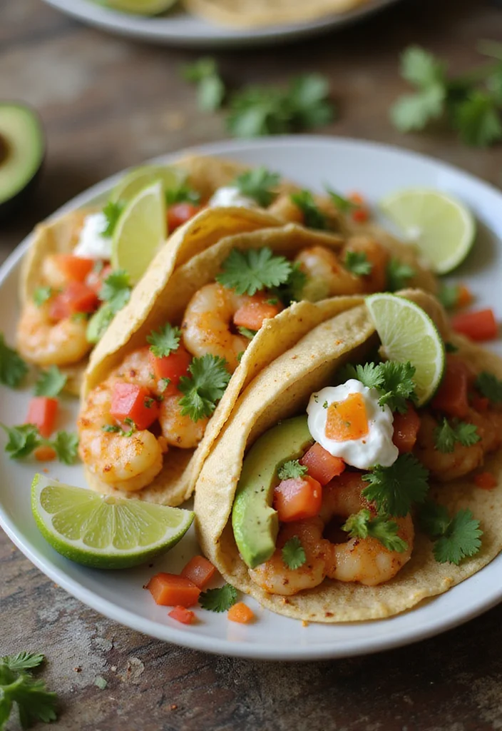 10 Five Ingredient Dinner Recipes Ready in Minutes - 3. Shrimp Tacos with Avocado Cream