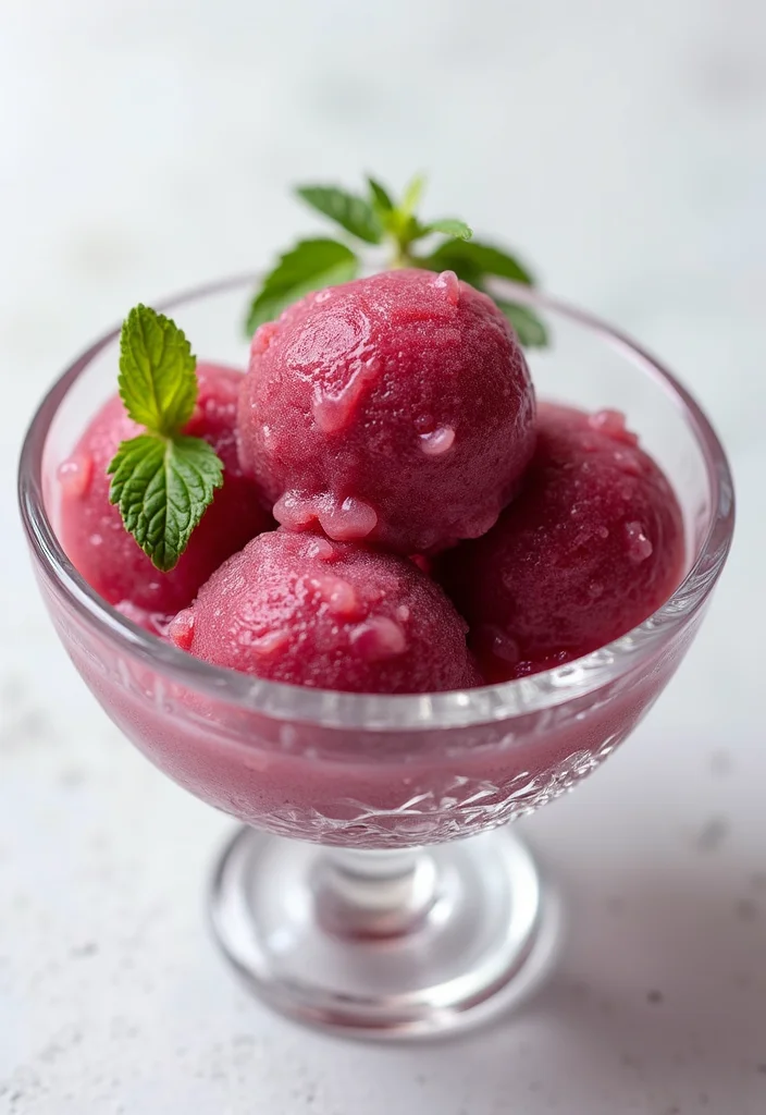 10 Gourmet Grape Dessert Recipes You Need to Try - 3. Grape Sorbet with Mint