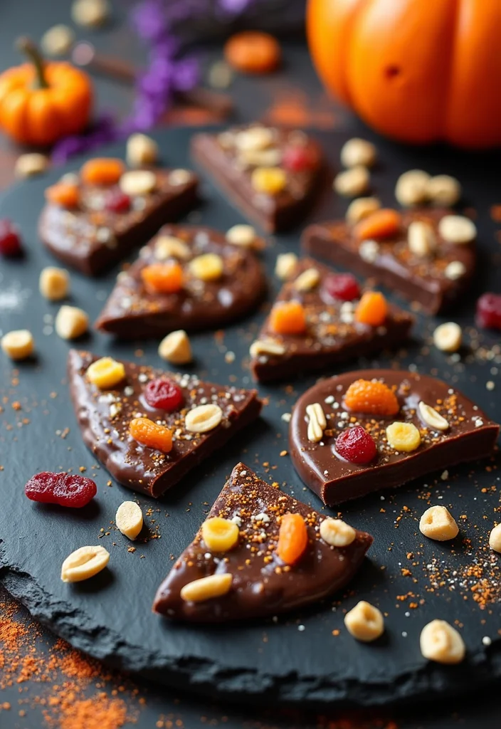 10 Halloween Vegan Recipes Fun and Festive - 3. Spooky Vegan Chocolate Bark