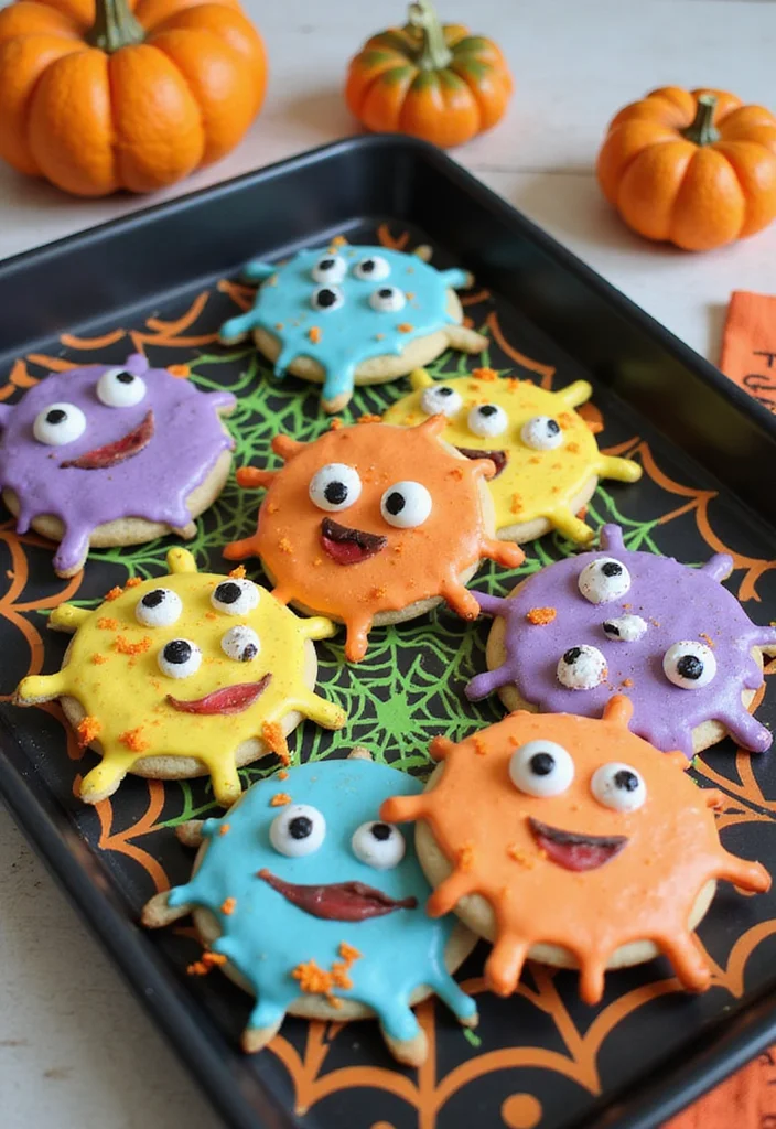 10 Halloween Vegan Recipes Fun and Festive - 4. Creepy Crawly Vegan Monster Cookies