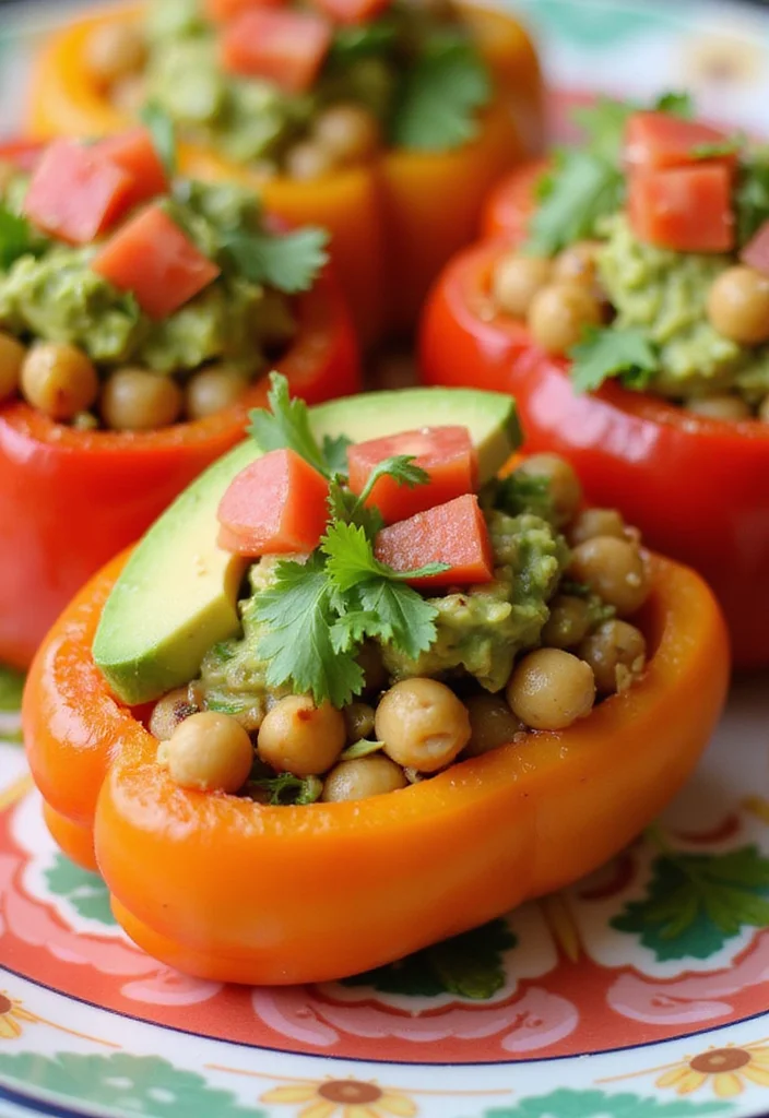 10 Healthy Bell Pepper Recipes for Fresh Flavor - 6. Chickpea and Avocado Stuffed Peppers
