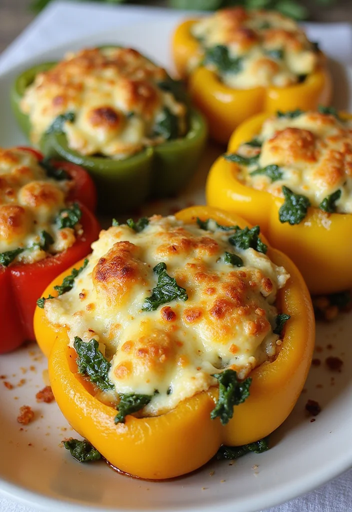 10 Healthy Boiled Egg Recipes for Simple Meals - 8. Spinach and Egg Stuffed Bell Peppers