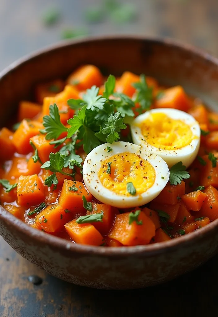 10 Healthy Boiled Egg Recipes for Simple Meals - 9. Sweet Potato and Boiled Egg Hash