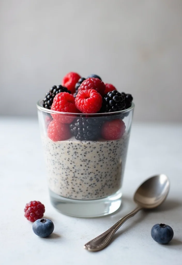 10 Heart Healthy Vegetarian Recipes for Daily Cooking - 10. Chia Seed Pudding with Berries