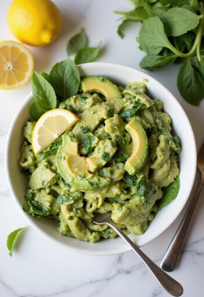 10 Heart Healthy Vegetarian Recipes for Daily Cooking - 2. Creamy Avocado Spinach Pasta