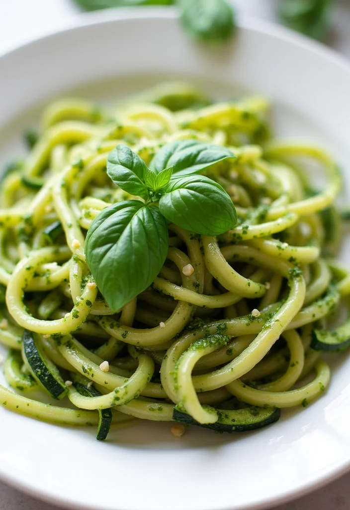10 Heart Healthy Vegetarian Recipes for Daily Cooking - 6. Zucchini Noodles with Pesto