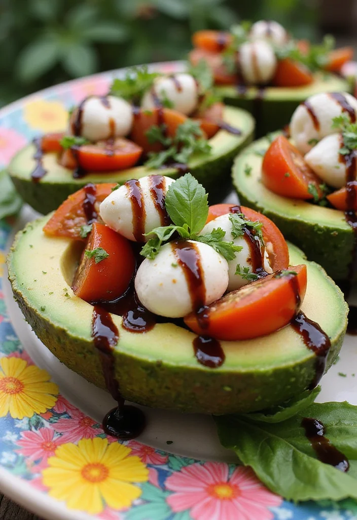10 Keto Mozzarella Recipes for Simple Cheesy Meals - 5. Mozzarella Avocado Boats