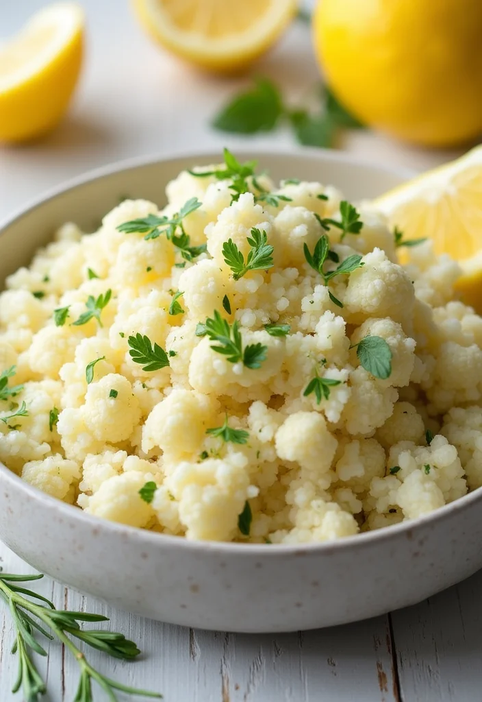 10 Keto Riced Cauliflower Recipes for Easy Low Carb Sides - 5. Lemon Herb Cauliflower Rice