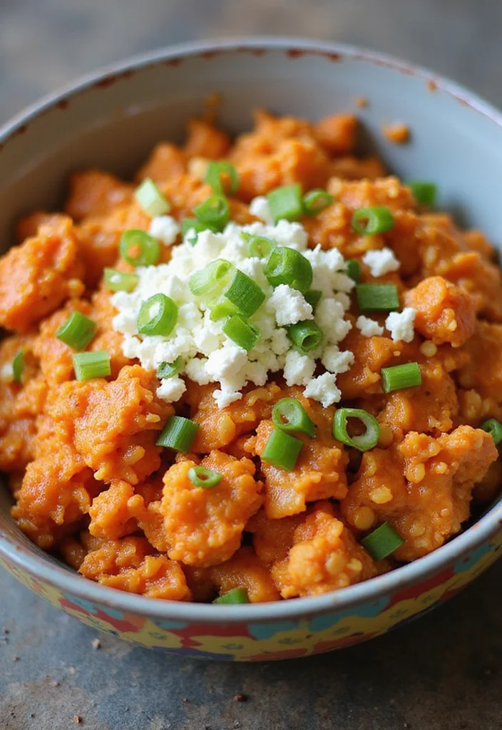 10 Keto Riced Cauliflower Recipes for Easy Low Carb Sides - 7. Buffalo Cauliflower Rice