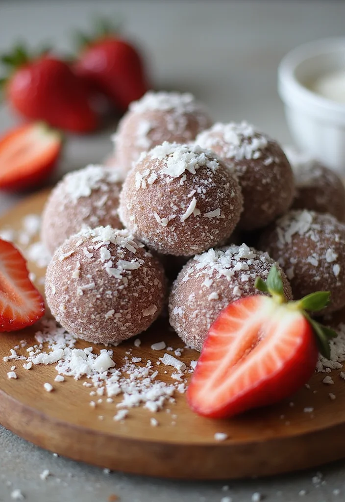 10 Keto Strawberry Recipes for Light Sweet Treats - 2. Strawberry Coconut Fat Bombs