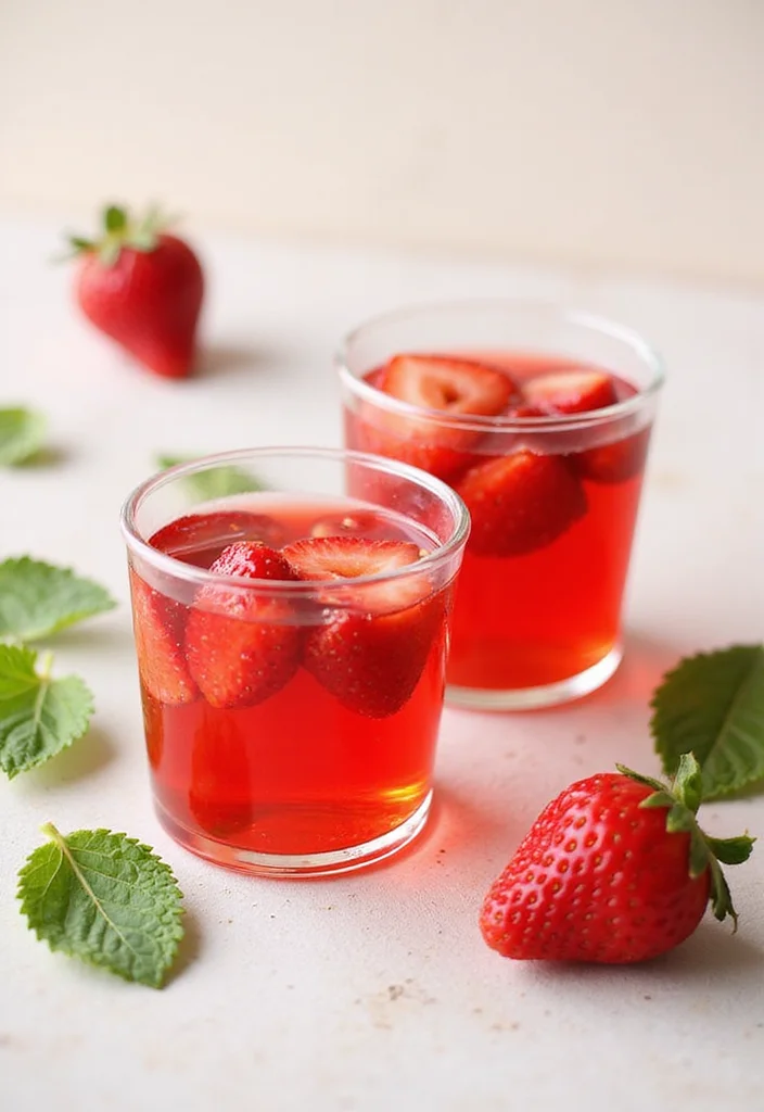 10 Keto Strawberry Recipes for Light Sweet Treats - 7. Strawberry Gelatin Dessert