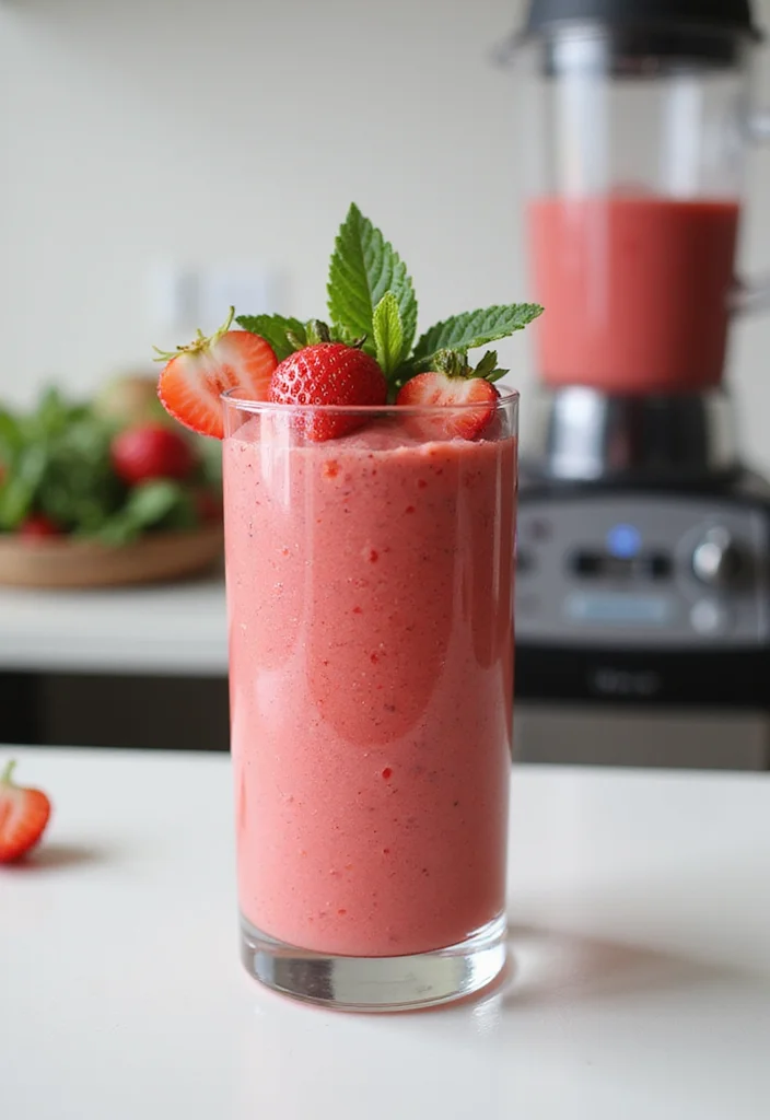 10 Keto Strawberry Recipes for Light Sweet Treats - 8. Strawberry Protein Smoothie