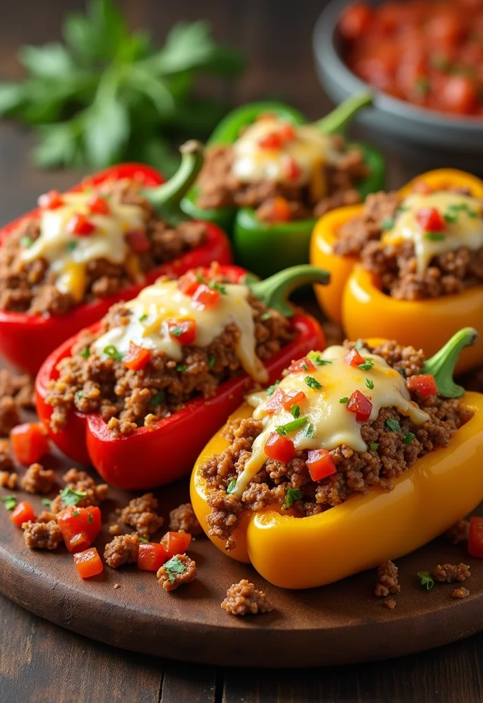 10 Keto Sweet Pepper Recipes for Bright Flavor - 2. Taco-Style Stuffed Peppers