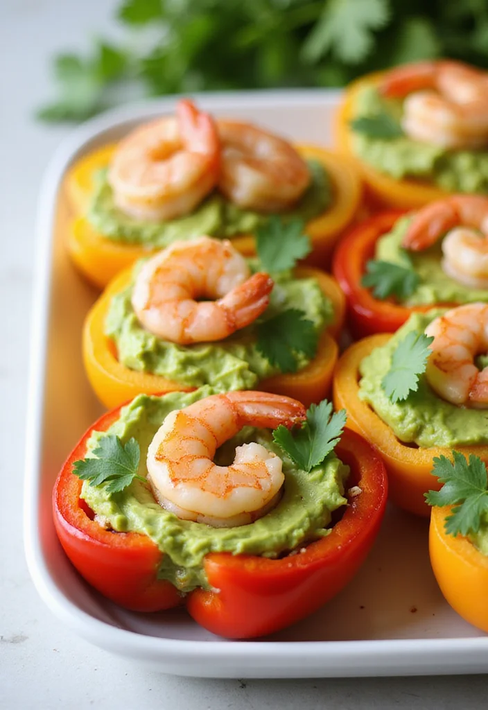 10 Keto Sweet Pepper Recipes for Bright Flavor - 5. Shrimp and Avocado Stuffed Peppers