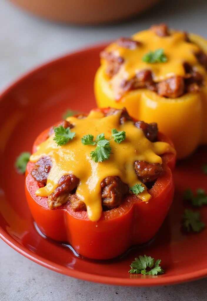10 Keto Sweet Pepper Recipes for Bright Flavor - 7. BBQ Chicken Stuffed Peppers