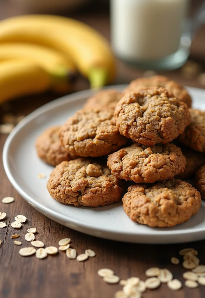 10 Vegan Banana Recipes for Sweet Everyday Treats - 3. Healthy Banana Oatmeal Cookies