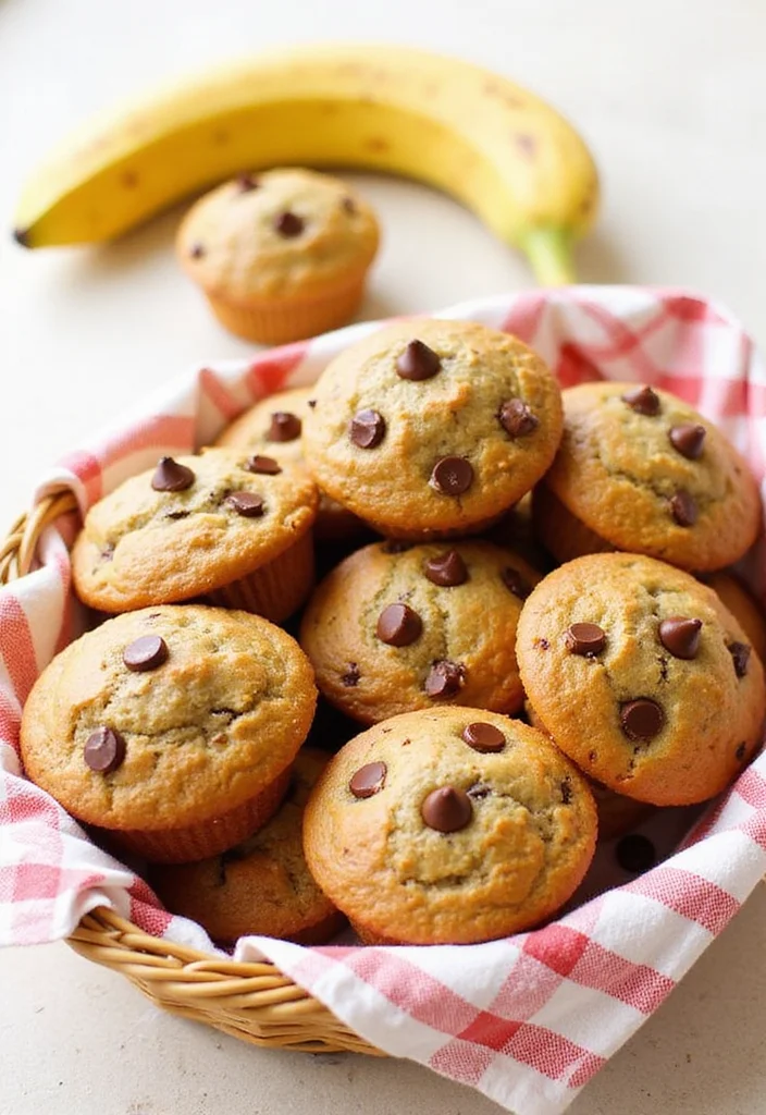 10 Vegan Banana Recipes for Sweet Everyday Treats - 5. Banana Chocolate Chip Muffins
