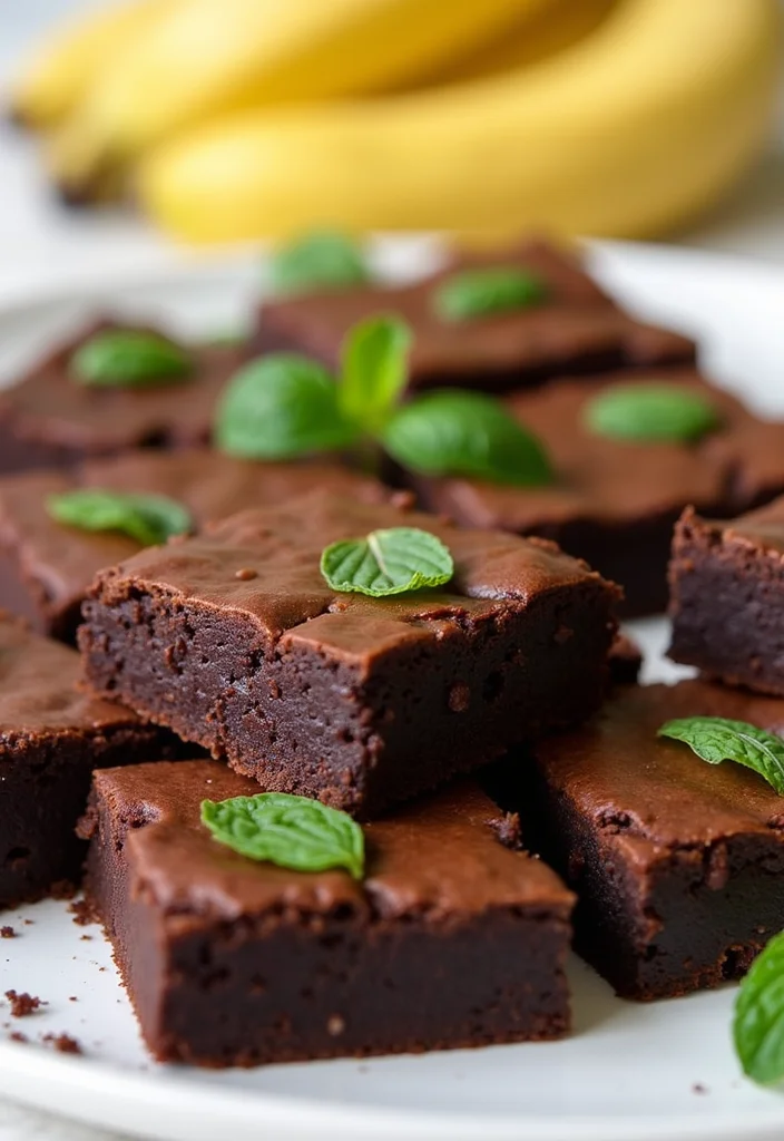 10 Vegan Banana Recipes for Sweet Everyday Treats - 8. Vegan Chocolate Banana Brownies