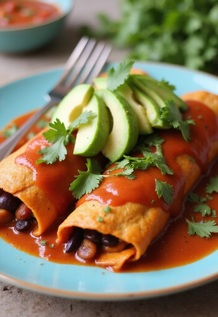 10 Vegan Dutch Oven Recipes for Warm Comfort Meals - 10. Sweet Potato and Black Bean Enchiladas