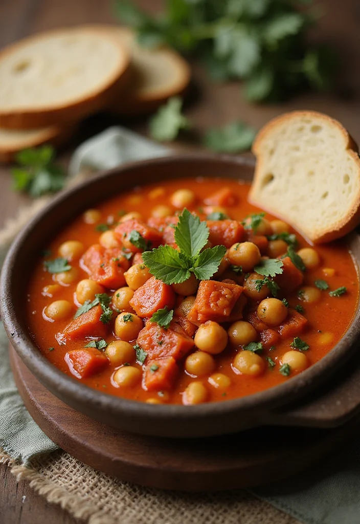 10 Vegan Dutch Oven Recipes for Warm Comfort Meals - 8. Spicy Tomato and Chickpea Stew
