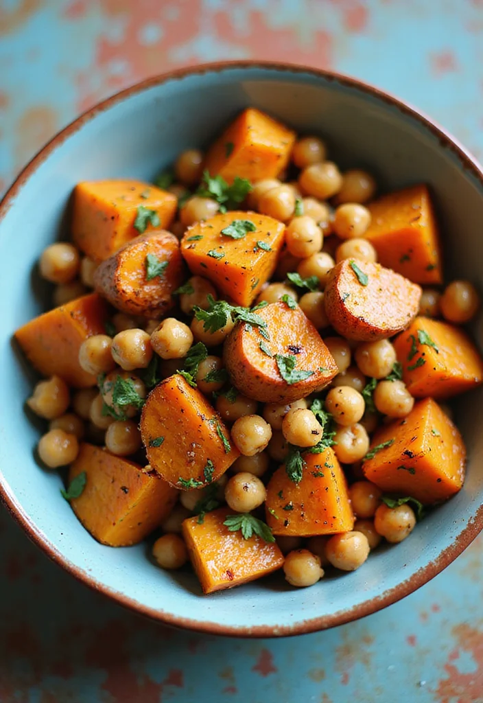 10 Whole30 Vegan Recipes for Clean Plant-Based Eating - 3. Spicy Chickpea & Sweet Potato Bowls
