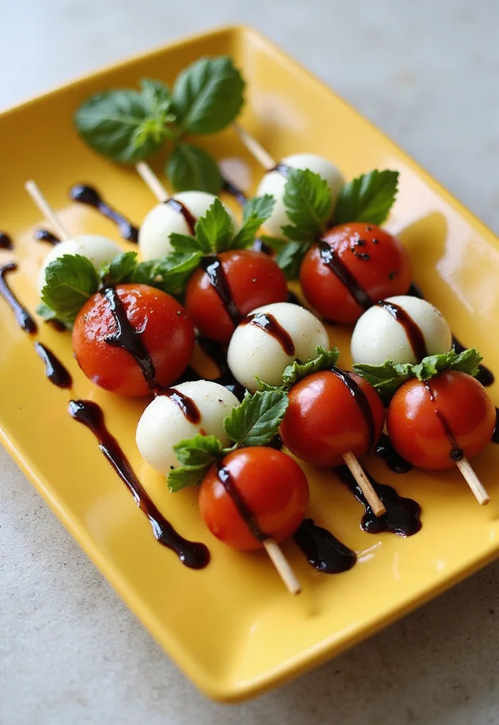 12 Easy Dinner Party Recipes for Stress-Free Hosting - 1. Caprese Skewers with Balsamic Glaze