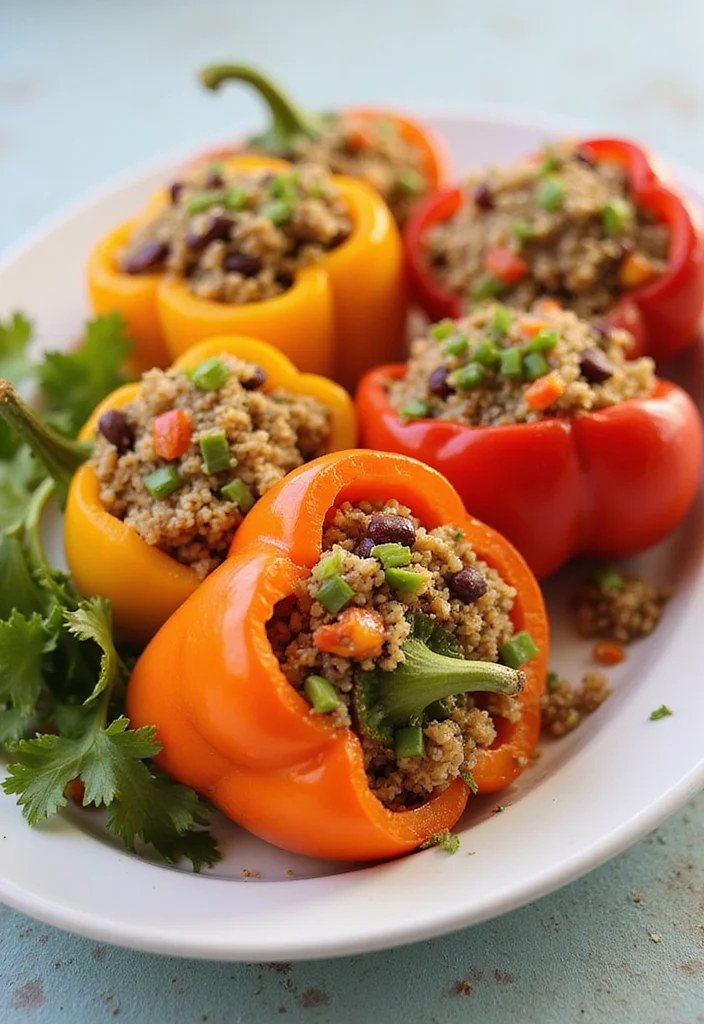 12 Healthy Air Fryer Recipes Quick and Tasty - 7. Air Fryer Quinoa Stuffed Peppers