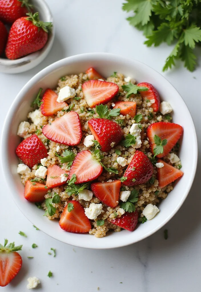 12 Healthy Strawberry Recipes for Fresh Everyday Meals - 11. Strawberry Quinoa Salad