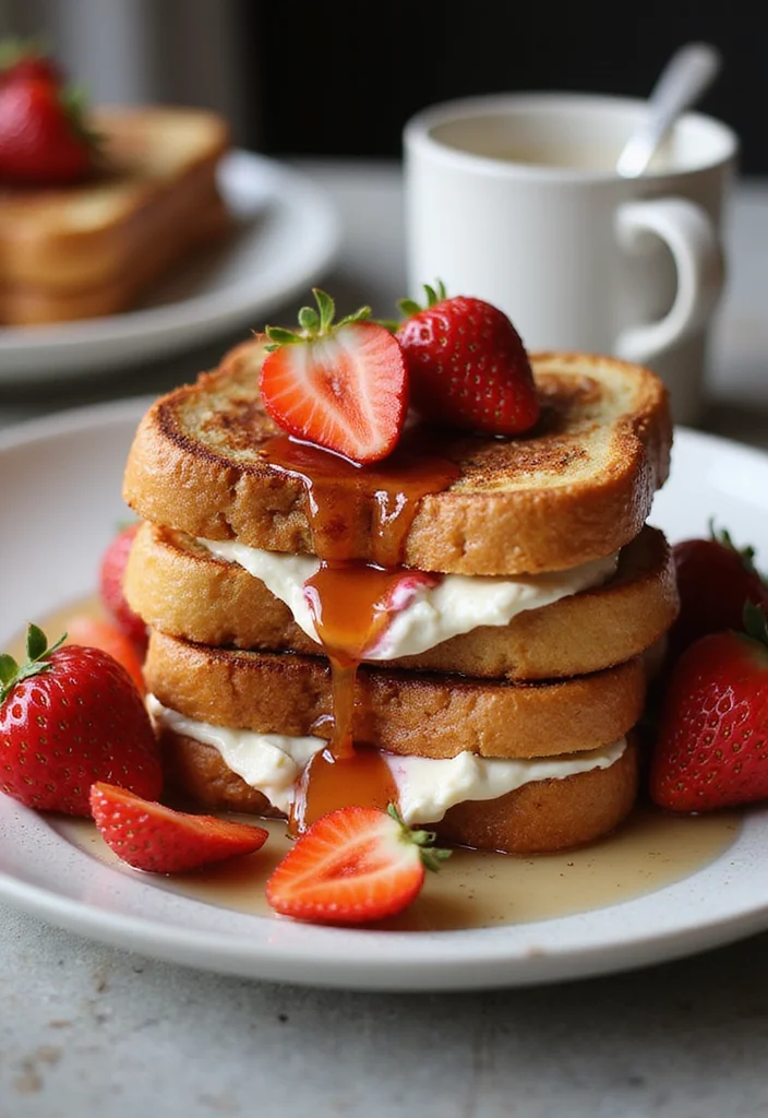 12 Healthy Strawberry Recipes for Fresh Everyday Meals - 12. Strawberry Cream Cheese Stuffed French Toast