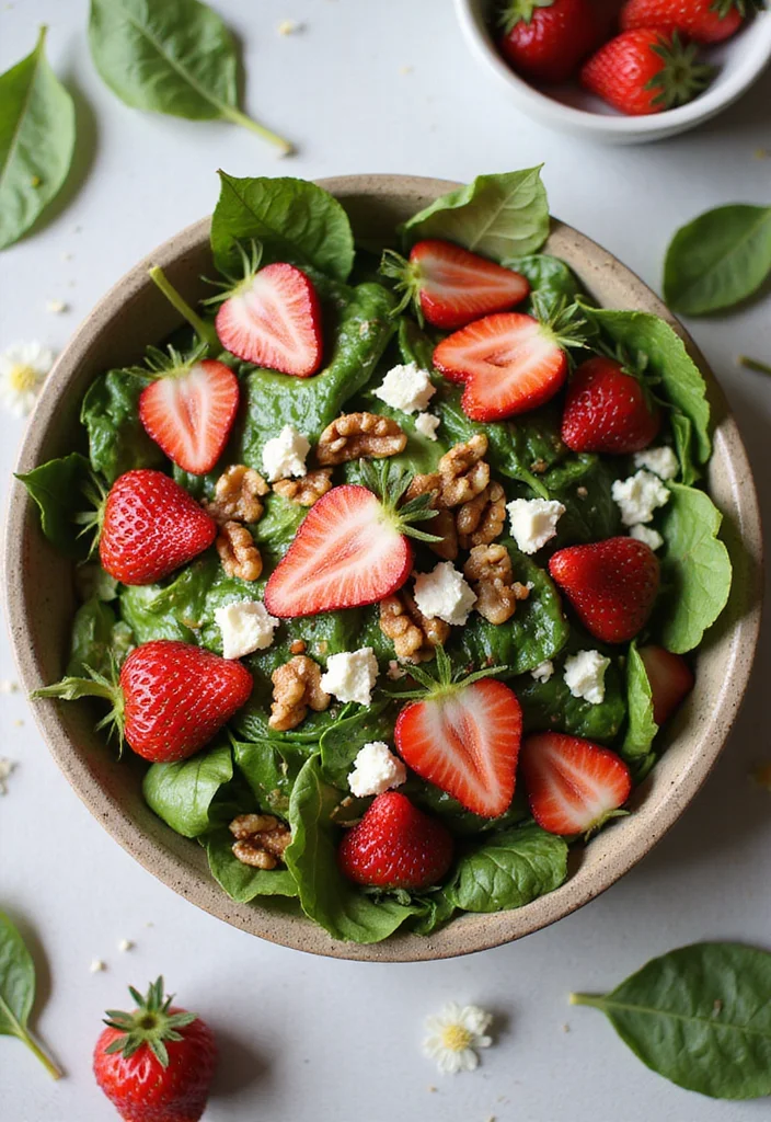12 Healthy Strawberry Recipes for Fresh Everyday Meals - 2. Strawberry Spinach Salad
