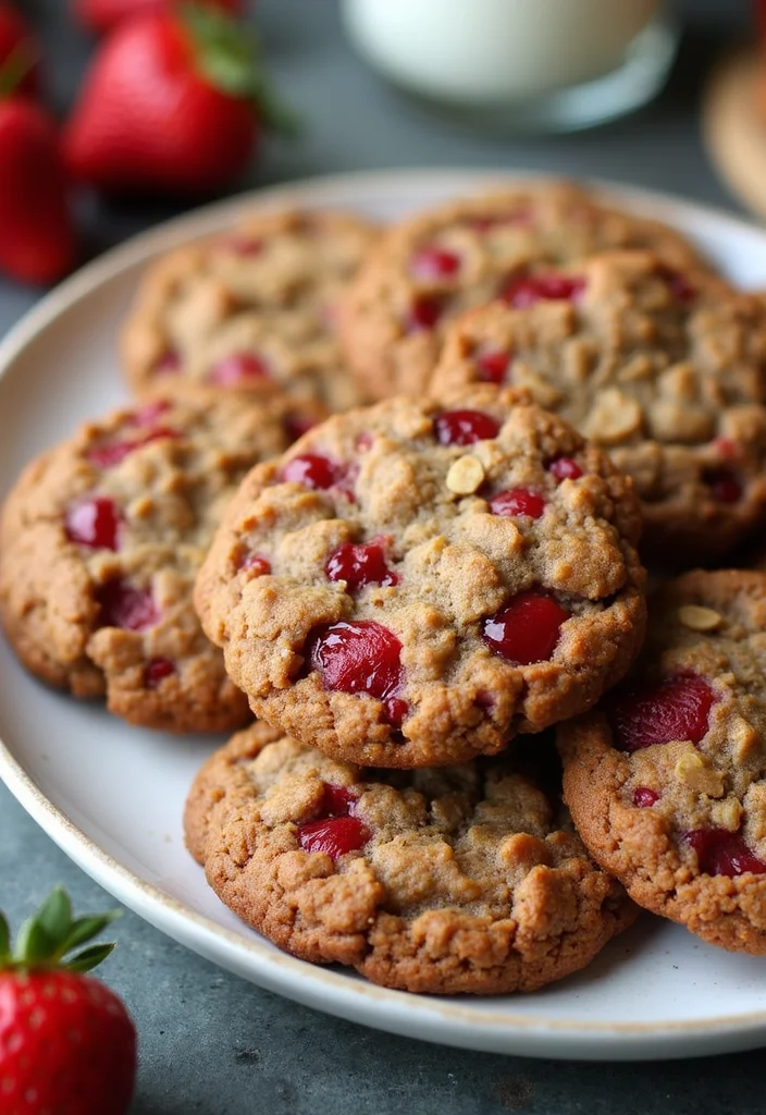 12 Healthy Strawberry Recipes for Fresh Everyday Meals - 8. Strawberry Oatmeal Cookies