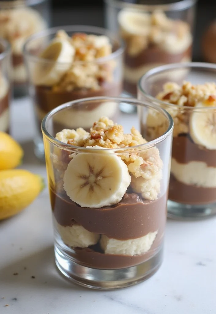 12 Layered Dessert Recipes for Beautiful Easy Treats - 9. Nutty Chocolate Banana Layered Treat