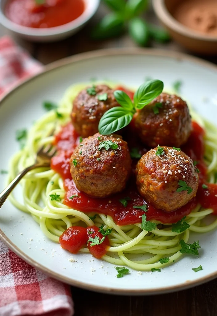 12 Most Popular Keto Recipes for Easy Daily Cooking - 6. Keto Meatballs with Zucchini Noodles