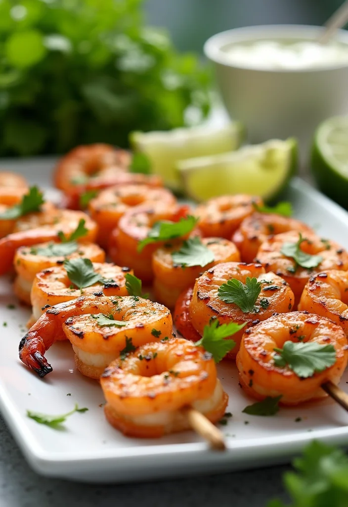12 Seafood Dinner Recipes for Light Flavorful Meals - 6. Cilantro Lime Shrimp Skewers