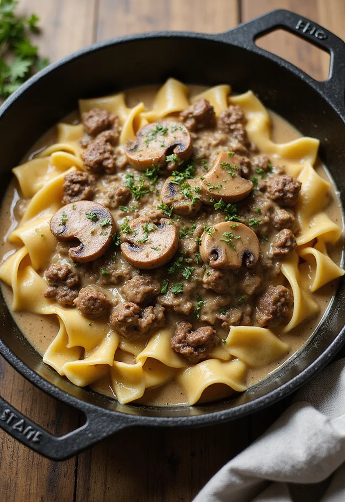 12 Skillet Dinner Recipes for Quick Weeknight Meals - 4. One-Pan Beef Stroganoff