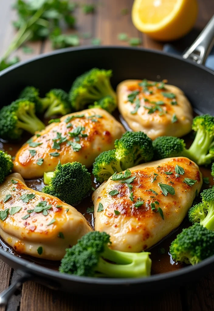 12 Skillet Dinner Recipes for Quick Weeknight Meals - 6. One-Pan Garlic Lemon Chicken and Broccoli