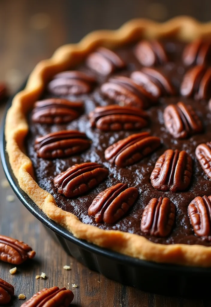 12 Southern Dessert Recipes with Classic Homemade Flavor - 6. Chocolate Bourbon Pecan Pie