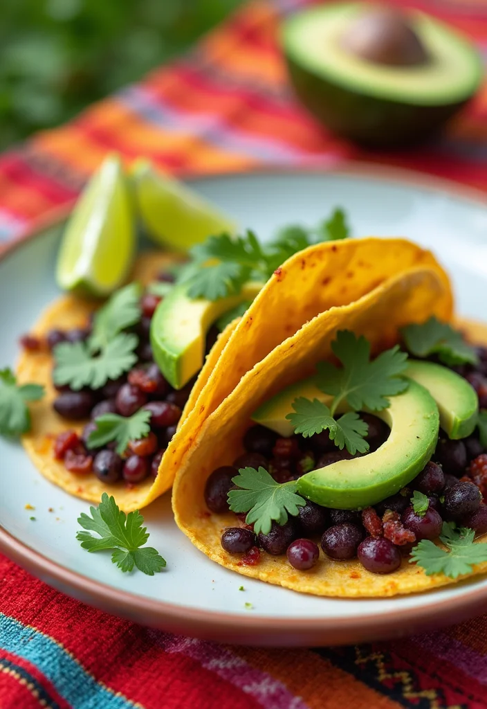 12 Summer Vegan Recipes Fresh and Light - 6. Spicy Black Bean Tacos