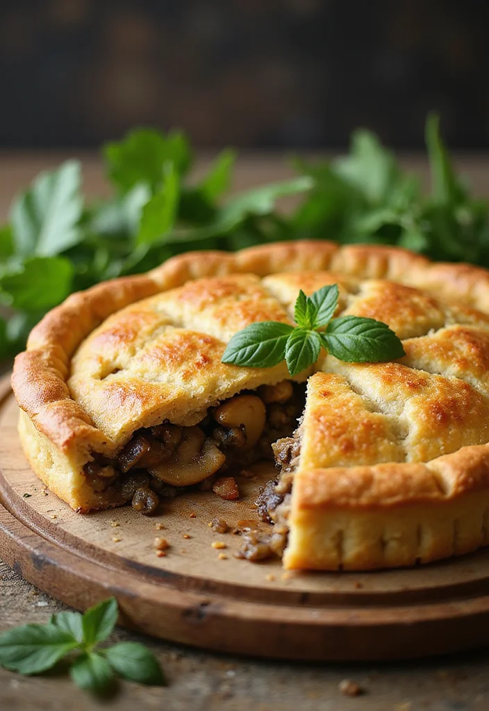 12 Unique Healthy Dinner Recipes with Fresh Ideas - 7. Savory Lentil & Mushroom Pie