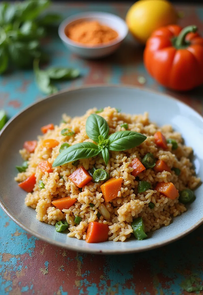 12 Vegan Rice Recipes for Simple Weeknight Dinners - 7. Thai Basil Fried Rice