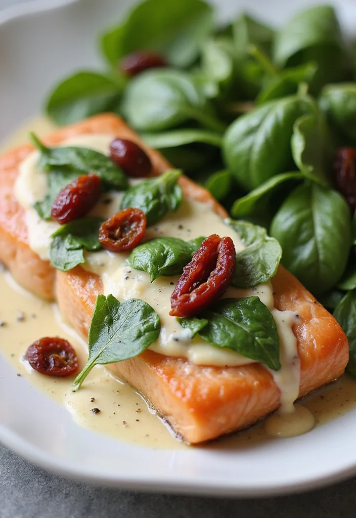 15 Easy Keto Dinner Recipes for Every Night - 10. Creamy Tuscan Salmon