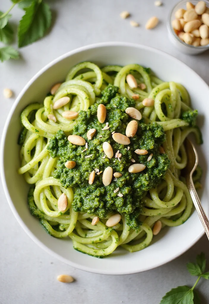 15 Easy Keto Dinner Recipes for Every Night - 2. Zucchini Noodles with Pesto